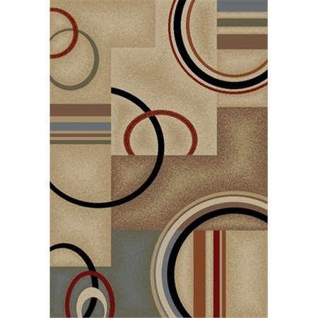 PERFECTPILLOWS Barclay Arcs and Shapes 5 ft. 3 in. x 7 ft. 3 in. Rectangular Area Rug in Ivory PE1580370